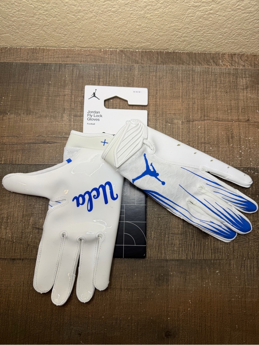 Jordan Fly Lock NCAA “UCLA” PE Football Gloves. 
- Size M Men.